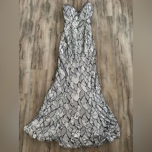 Custom Silver Sequin Mermaid Gown